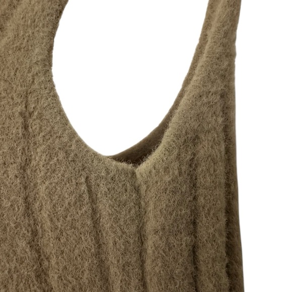 Aritzia Wilfred Free Womens Hush Knit Tank Dress Sz Small Brown Soft Ribbed Midi - Picture 5 of 9